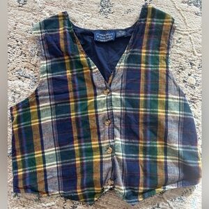 Vintage Willow Ridge Button Down Sweater Vest Size XL Navy Blue Academia Preppy‎